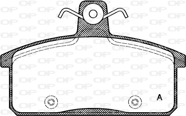 OPEN PARTS Комплект тормозных колодок, дисковый тормоз BPA0128.50